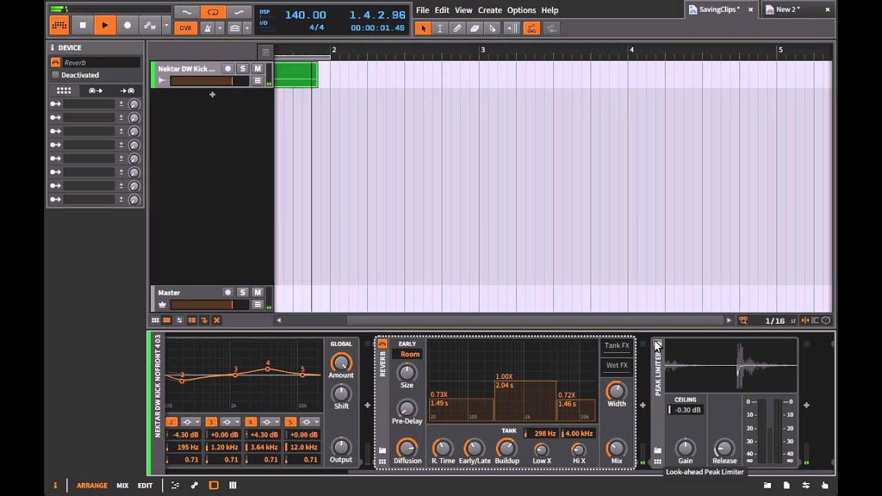 Bitwig Studio Clip Saving and Organization