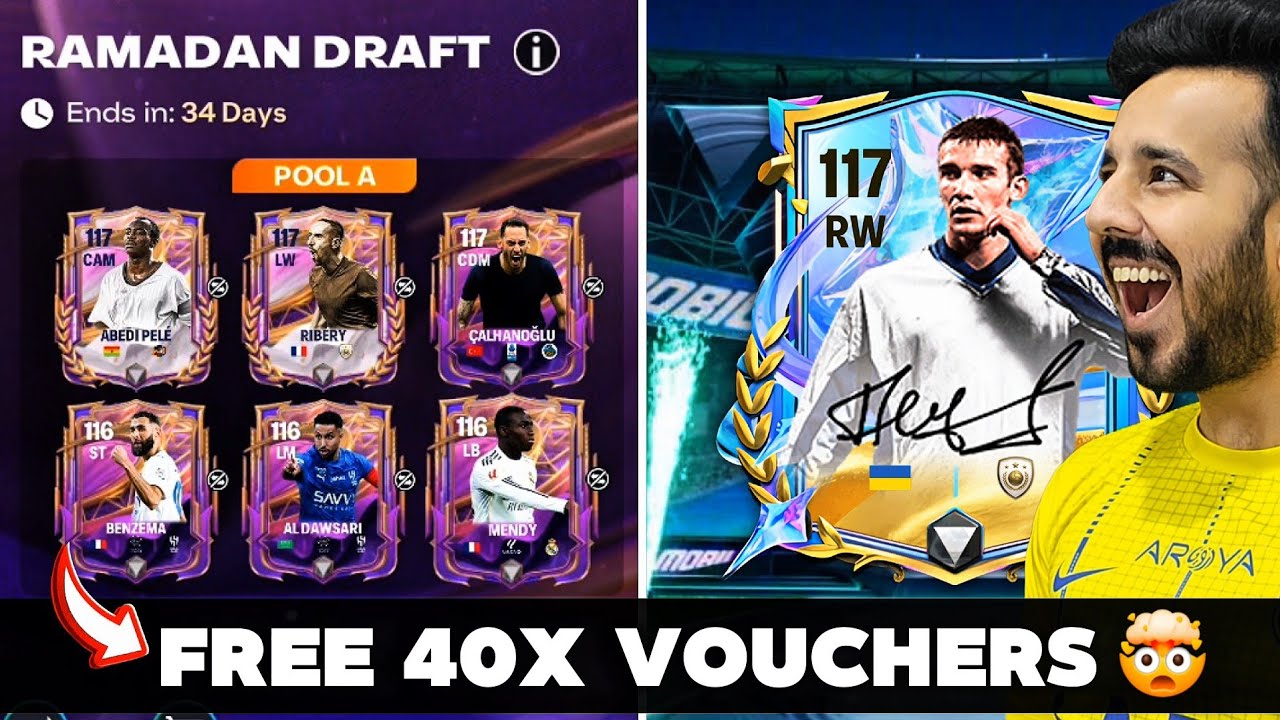 Redeem Code ! Free 40x Vouchers - 117 Shevchenko in Future Stars [Ramadan Event Guide] 🤯