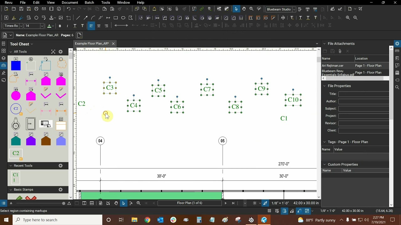 Последовательности в Bluebeam Revu