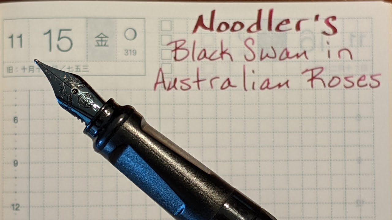 Noodler's Black Swan in Australian Roses