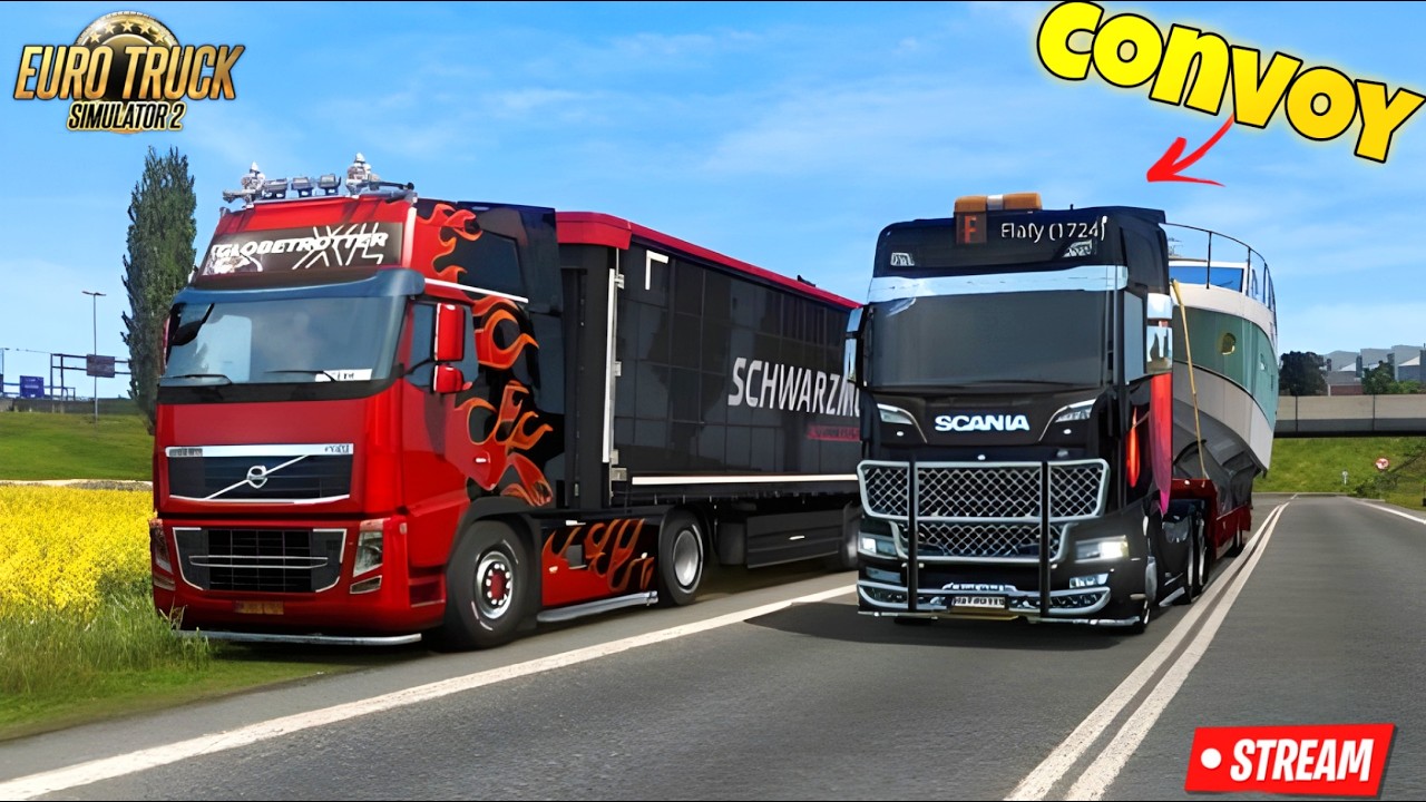 Driving with Viewers &vert; Euro Truck Simulator 2 Live Convoy*