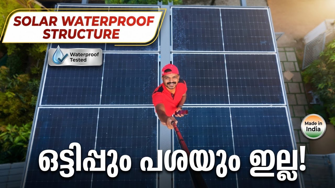 Solar Waterproof Structure installation | Full Metal Work - No glue and plastic