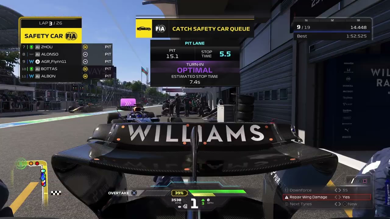 Late Disaster | Azerbaijan Grand Prix 50% | Williams | F1 24 Online