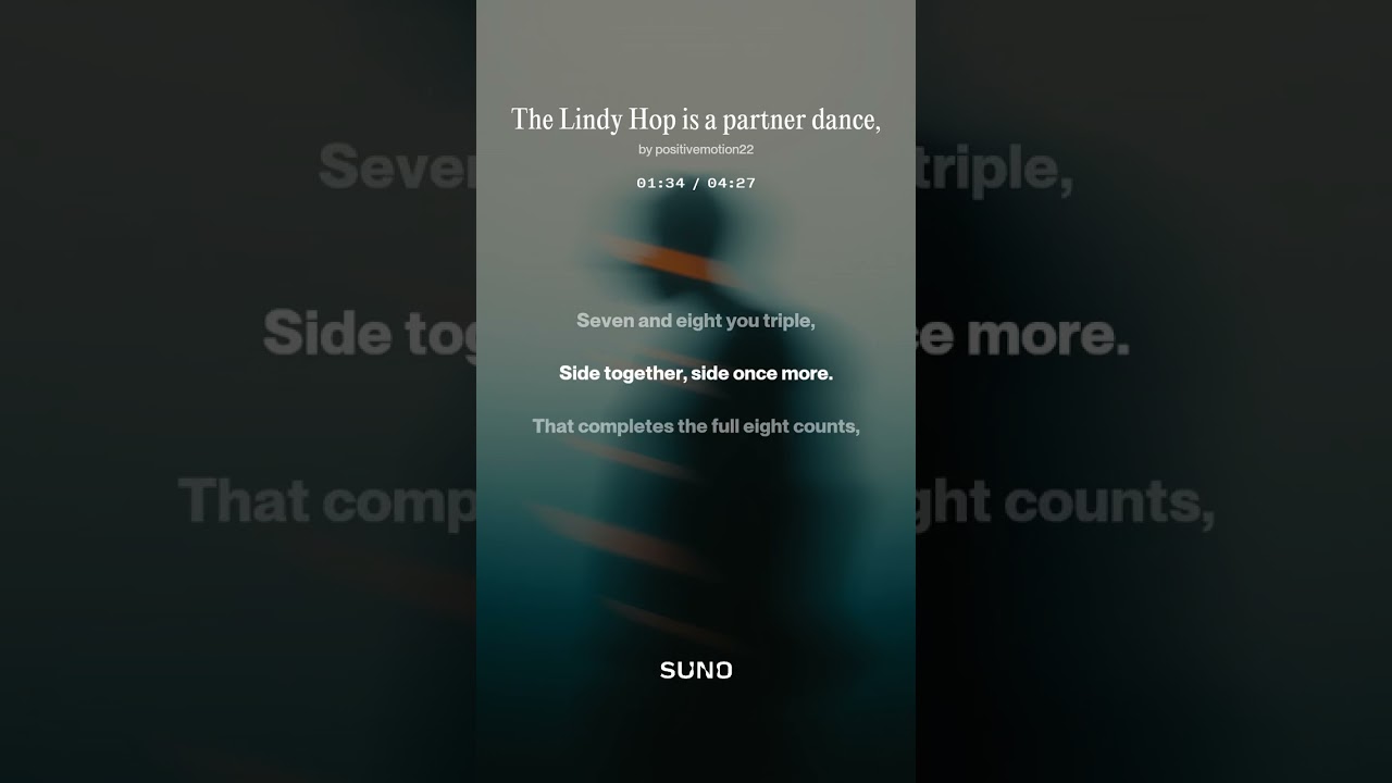 The Lindy Hop is a partner dance,