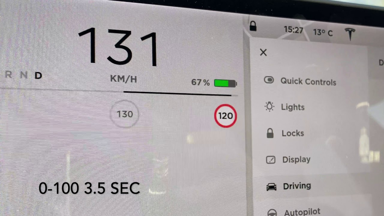 Tesla Model 3 Performance Acceleration 0-100, 0-200, 2020 MODEL