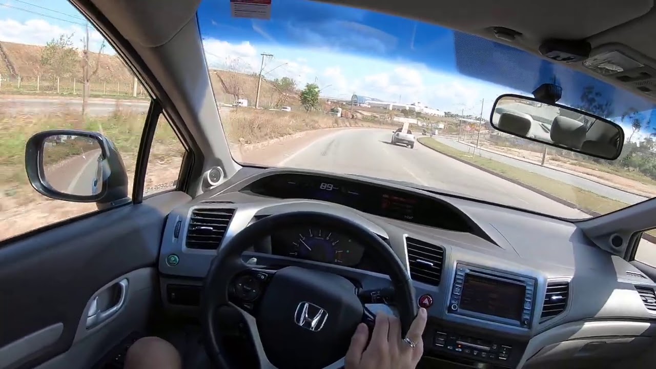 CONSUMO CIVIC NA ESTRADA COM GASOLINA!!