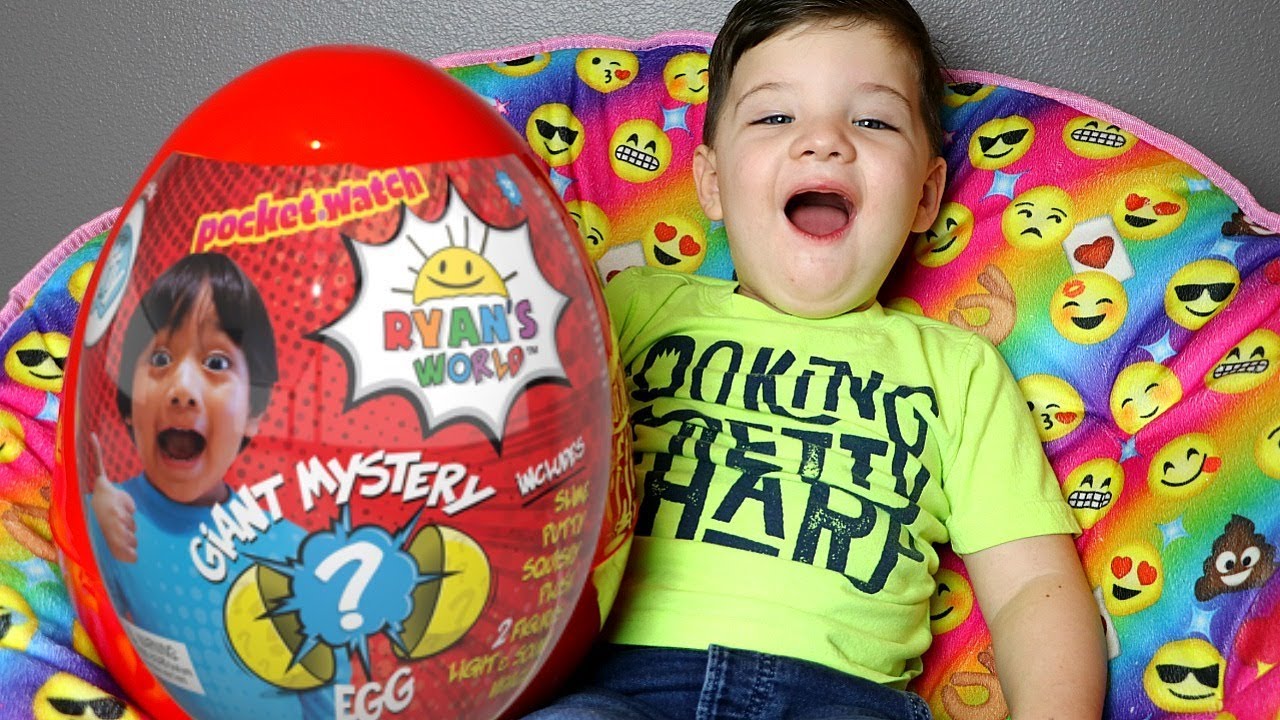Caleb Pretend Play with Ryan ToysReview GIANT Surprise Egg Toys!