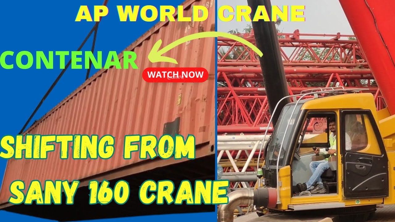 Sany 160 Ton Crane se Heavy Contener shift! Heavy meterial lift and shif