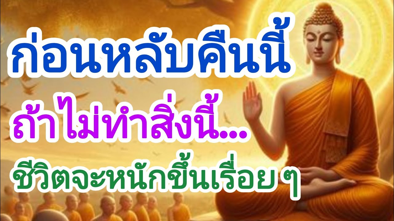 ก่อนหลับคืนนี้ ถ้าไม่ทำสิ่งนี้…ชีวิตจะหนักขึ้นเรื่อย ๆ#ธรรมะ #สุขใจในธรรม #ใจสงบ #ธรรมะสอนใจ 