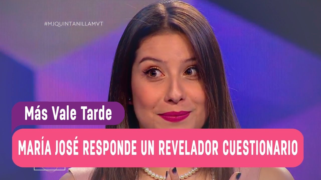 Mar&iacute;a Jos&eacute; responde un revelador cuestionario / M&aacute;s Vale Tarde 2018