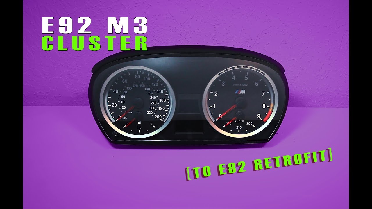 Modifiying an e92 M3 cluster for an e82 1 series