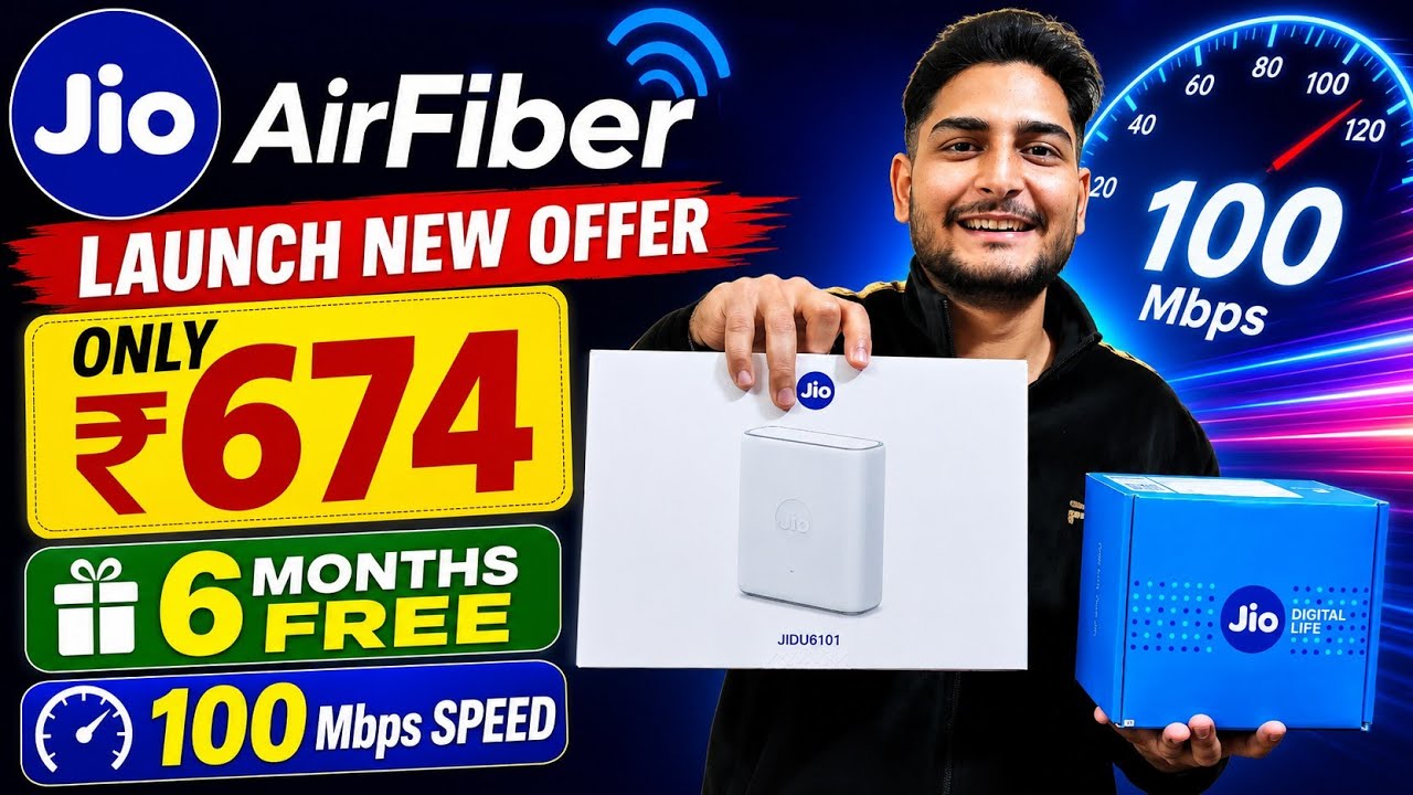Jio AirFiber Launch New Offer | Only ₹674 With 6 Month Free | Old And New Customer 