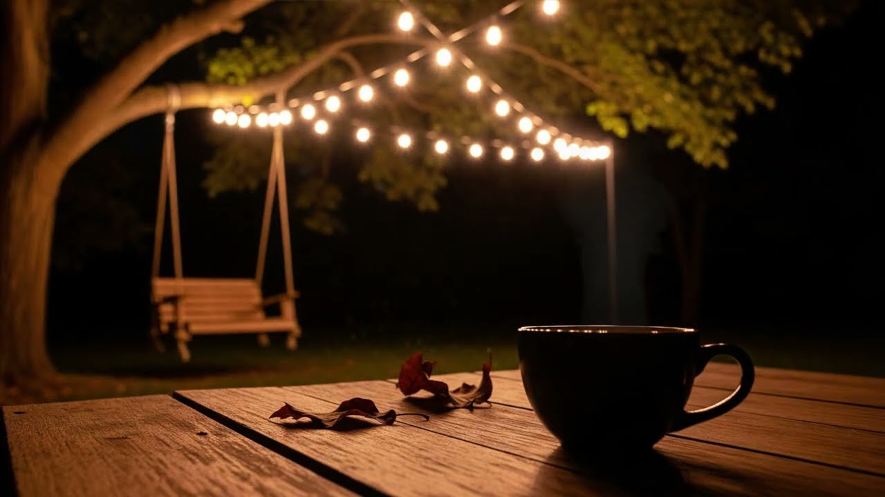 Cozy Night Ambience | Warm Lights, Coffee & Relaxing Lofi Music