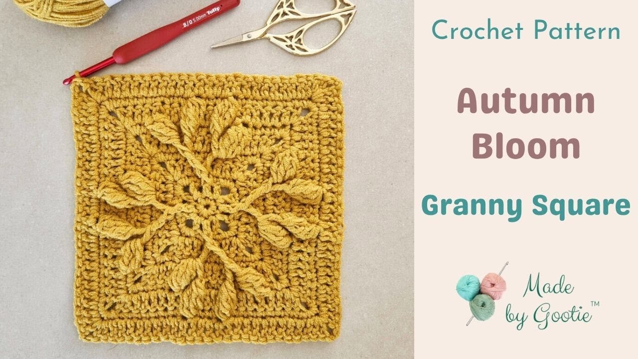 Left Handed: Crochet Cable Stitch Blanket Square - Part 1 of the Rustling Leaves Blanket