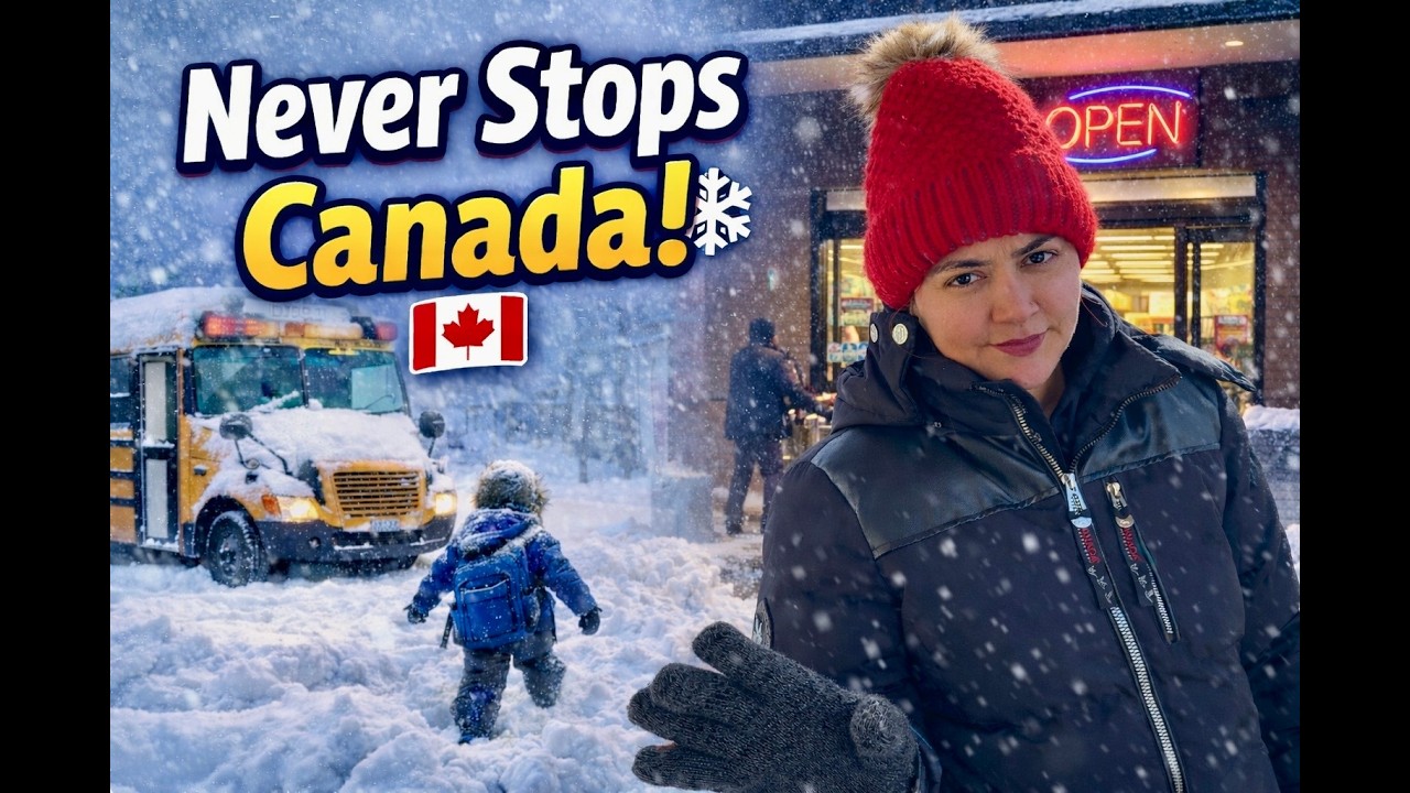 After the Worst Snowstorm ❄️ Schools & Stores Still Open in Canada | Canada Vlogs