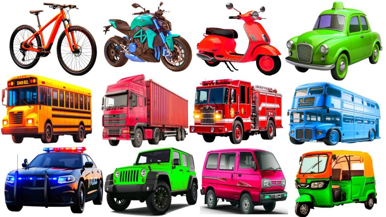 বিভিন্ন ধরনের যানবাহনের নাম | Different type of vehicles name | vehicles name for kids |kids class |
