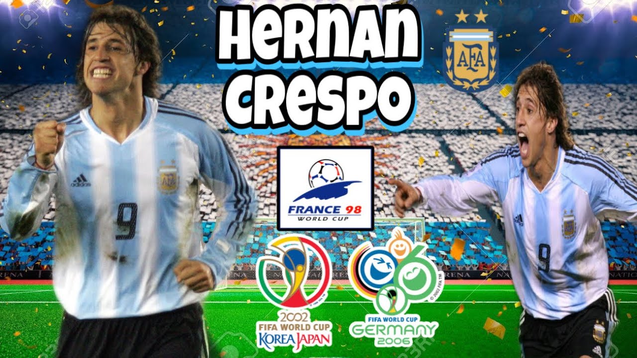 Los 19 goles de Crespo en las eliminatorias