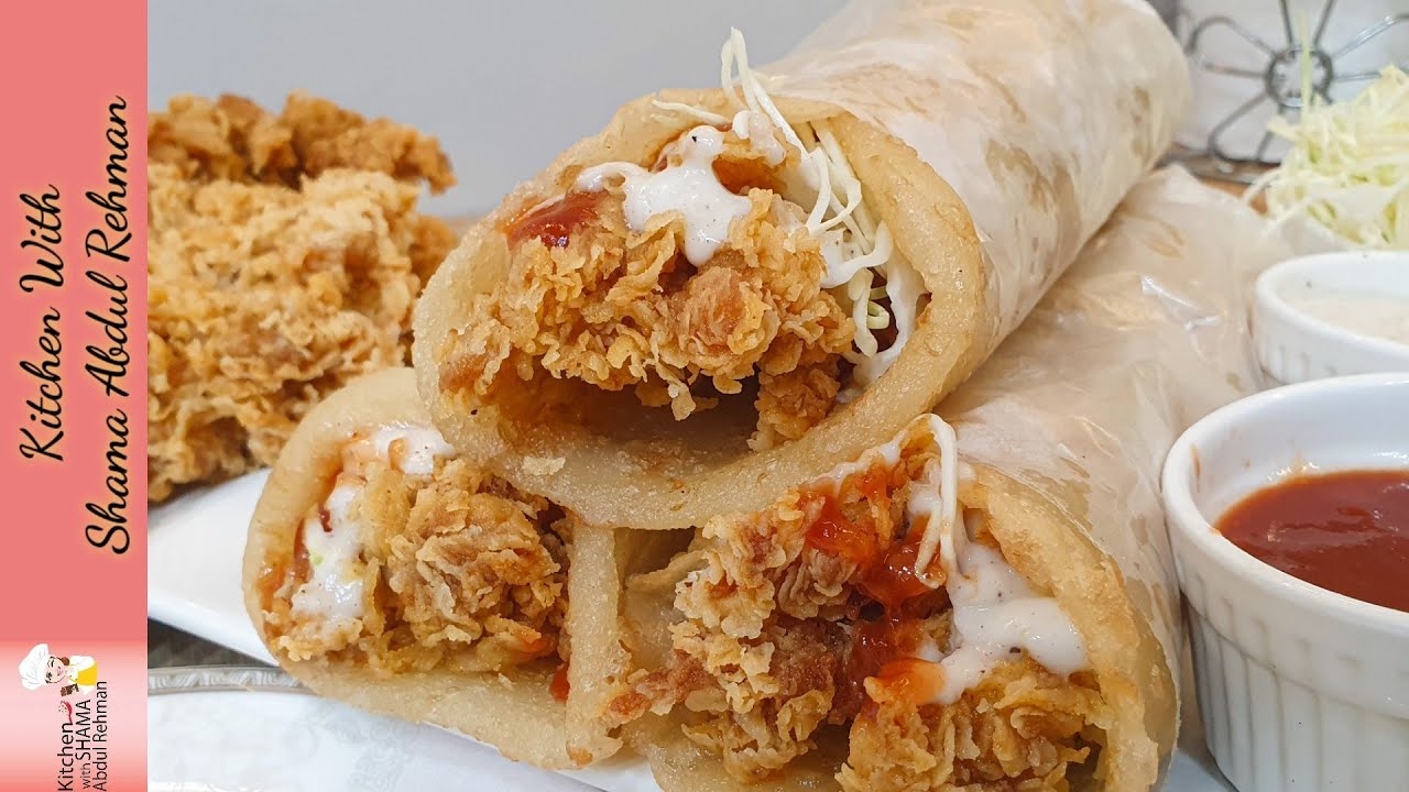 Step By Step Zinger Paratha Roll Recipe | Perfect Zinger Recipe | Puri Recipe |  Kitchen With Shama