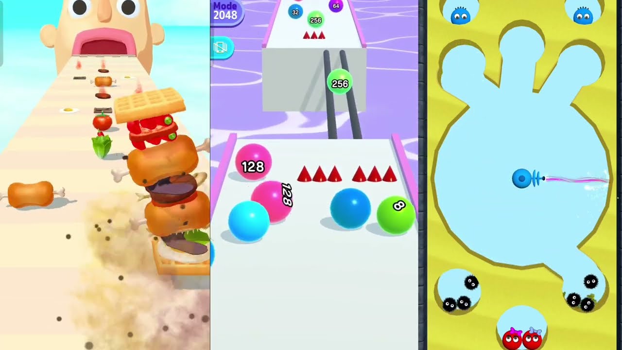 Sandwich Runner vs BallRun2048 – Crazy Gameplay Showdown High Score Challenge! 🚀