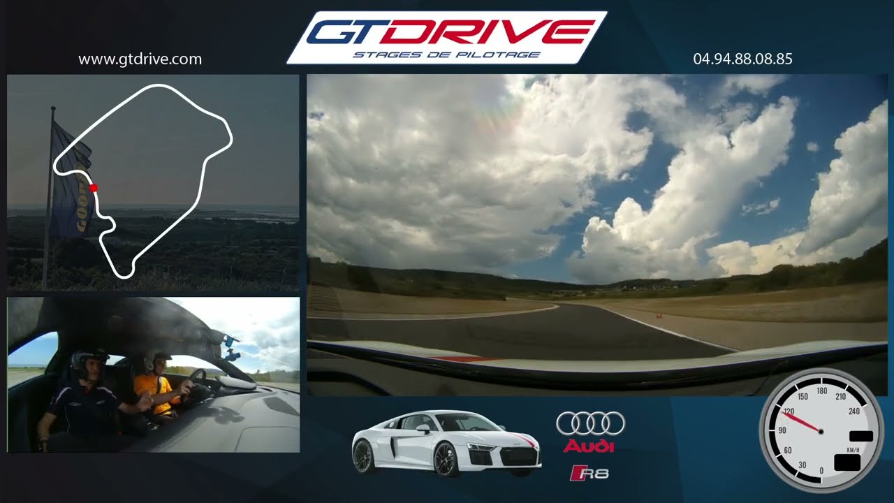 Pilotage Audi R8 - Circuit de Mireval - GTDrive