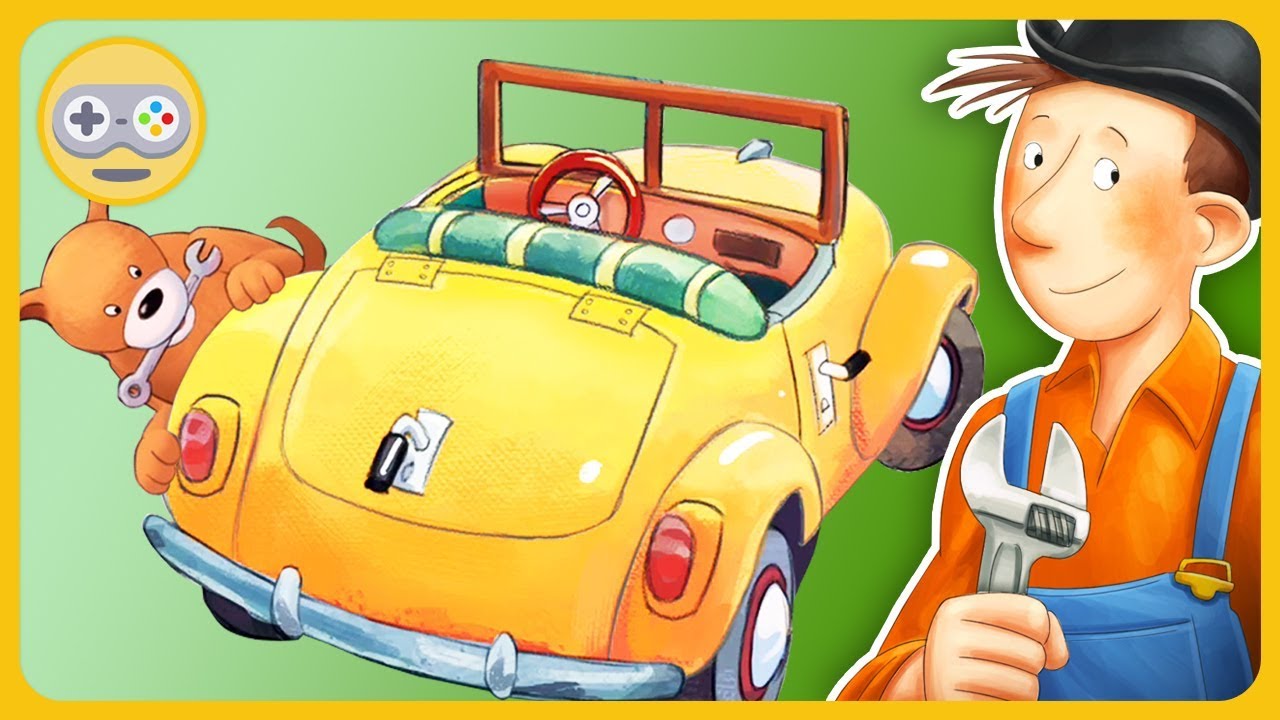 Мулле Мек и собака Буффа собирают автомобиль * игра мультик на Kids PlayBox