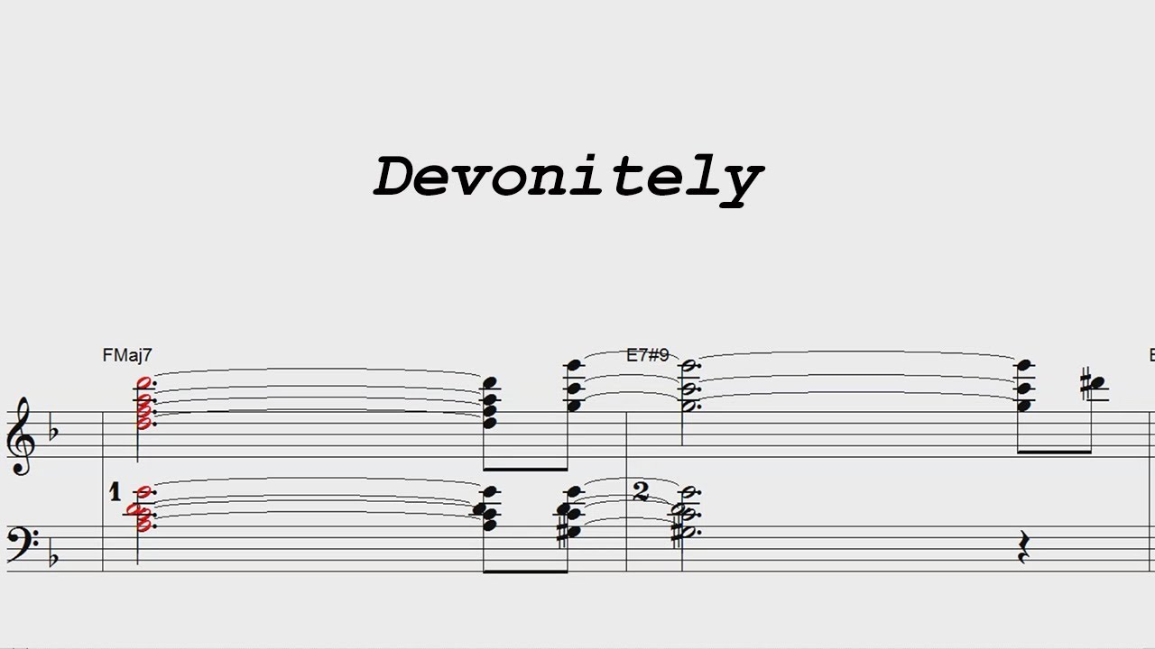 Devonitely - ModJazz - Piano sheet music