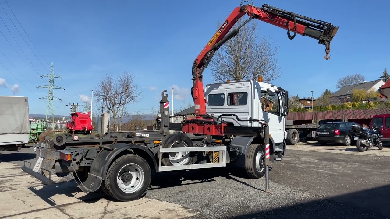 2011 MB 4x4 kontejner+HR abrollkipper+kran Palfinger  8500 hakowiec dzwig kran Mercedes Atego