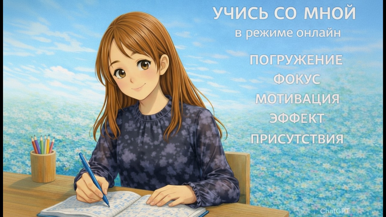 Study with Me📚Эффект Присутствия🎧 Ежедневное Обучение💪 #учисьсомной #studywithme