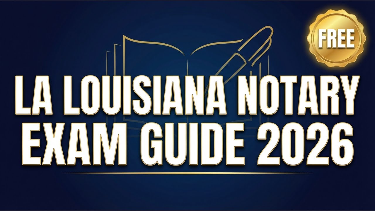 FREE Louisiana Notary Exam Guide 2026 | Pass Your LA Notary Public Exam