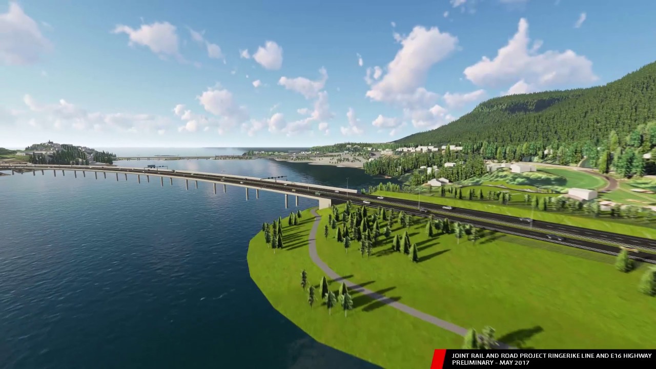 Joint Rail and Road project Ringerike Line and E16 Highway.  Preliminary - May 2017.