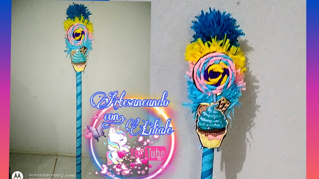 cómo decorar un palo piñatero