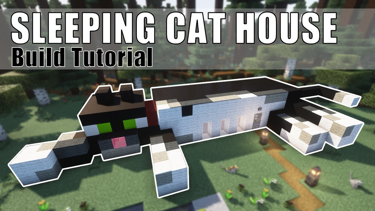 Cat House Minecraft  | How to Build a Cute Sleeping Cat House