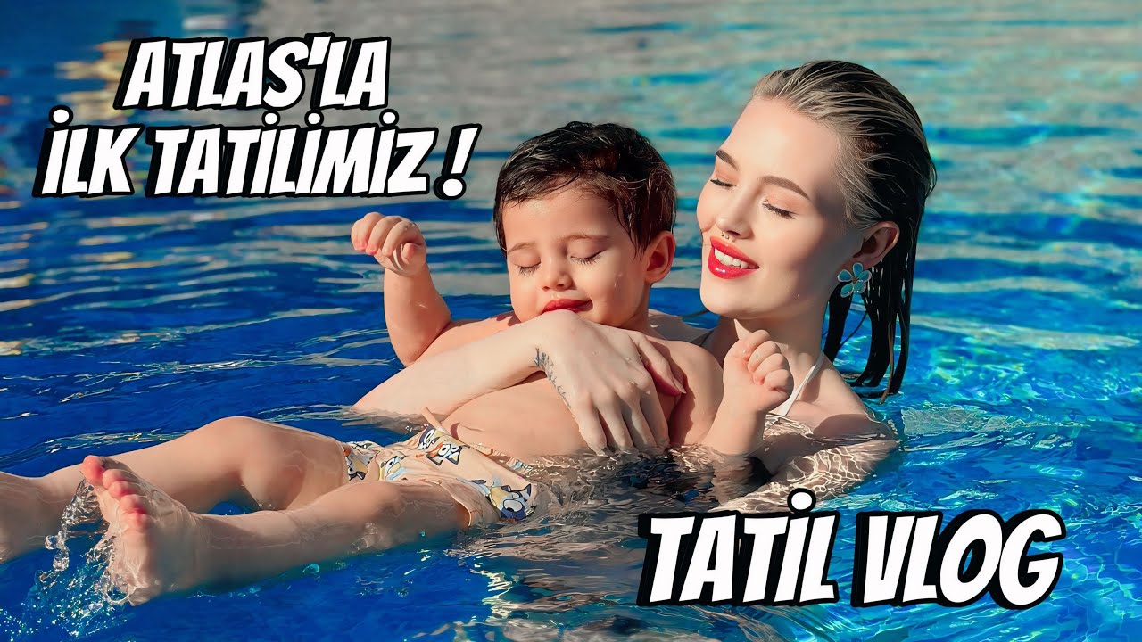ATLAS İLE İLK TATİLİMİZ!! / 24 SAAT BİZİMLESİN! Tatil vlog askimmm 🏖️🐚💖