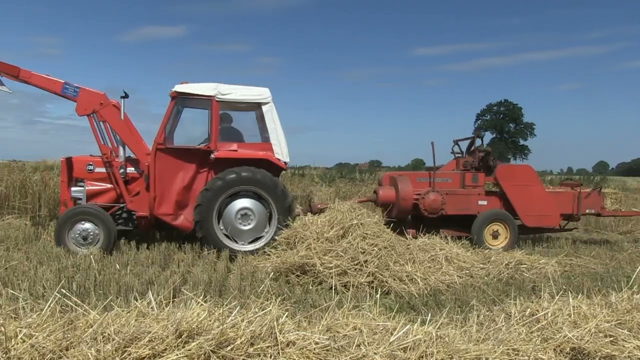 MASSEY FERGUSON 135 AND BALER