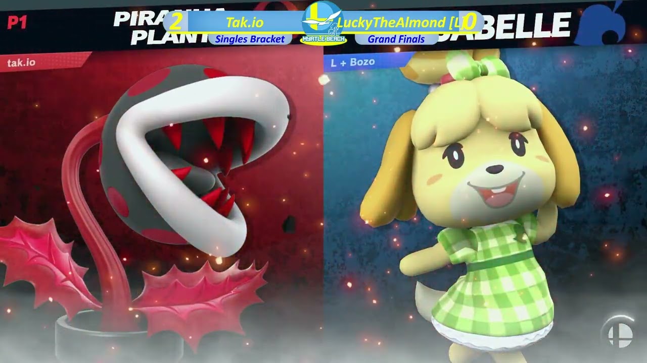 SocaSmash 167 Ulti Singles: Tak.io (Piranha Plant) vs LuckyTheAlmond (Robin, Isabelle) Grand Finals