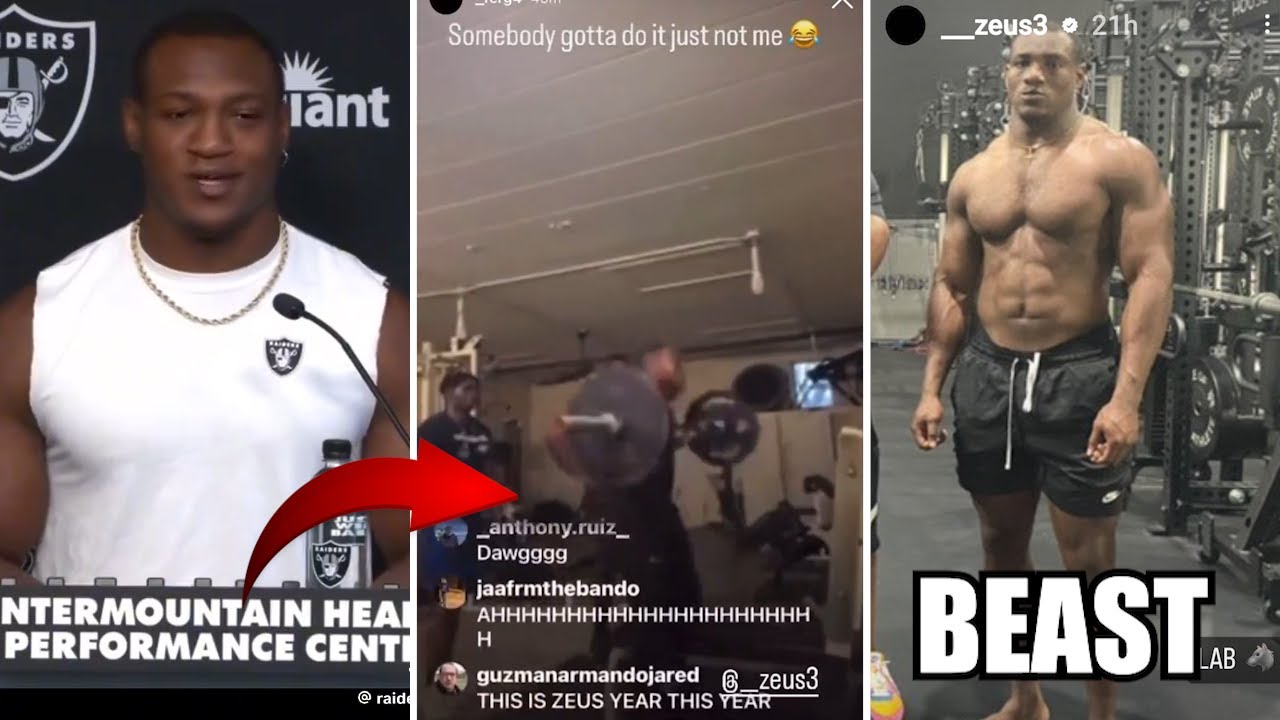 Zamir White IS A BEAST Curls Over 200 Lbs Like It's NOTHING | Las Vegas Raiders!
