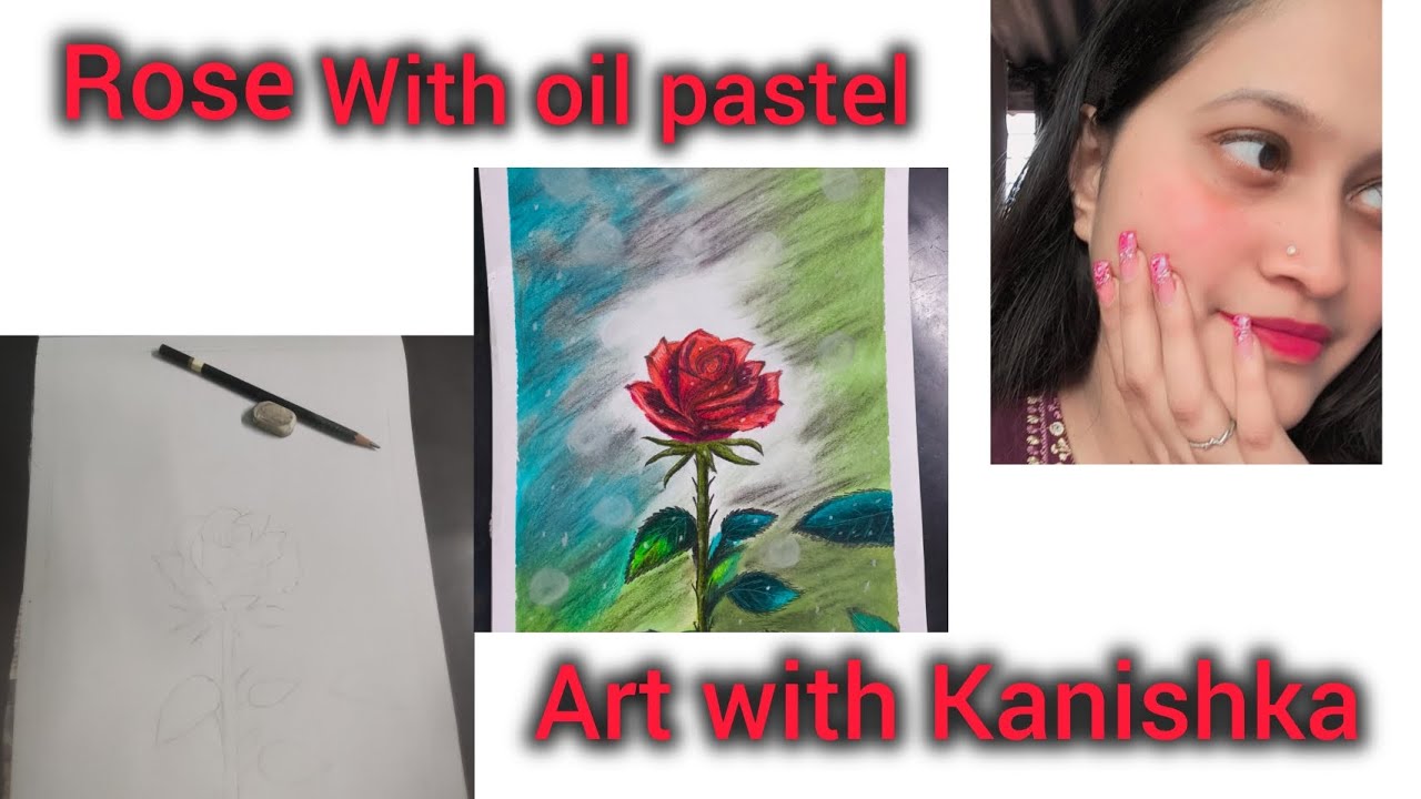  Rose with oil pastel #drawing #rose #art #oilpasteldrawing #oilpastel #happy #roseday #happyroseday