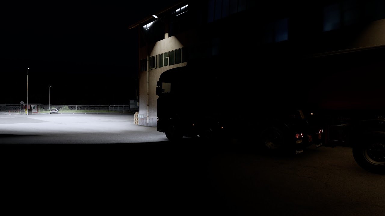 Sleepy driver! Difficult night flight Plovdiv-Pleven Realistic snowy moon Scania R 770hp!