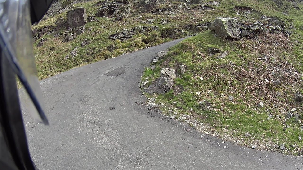 Hardknott Pass Cumbria Eastwards on a CCM 604 e Supermoto