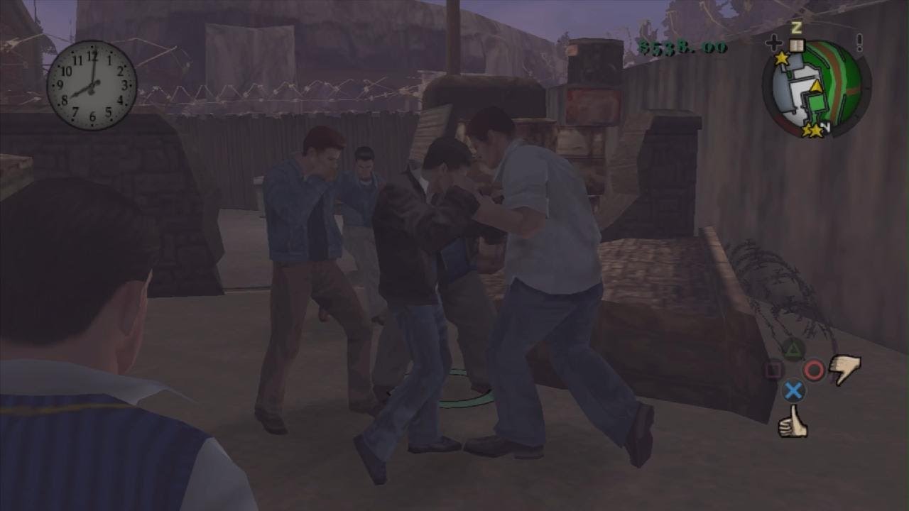 Bully: Russell beats up a group of Greasers!