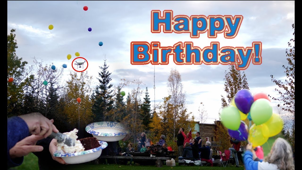 DRONE NEARLY HITS A BALLOON | at Birthday Party