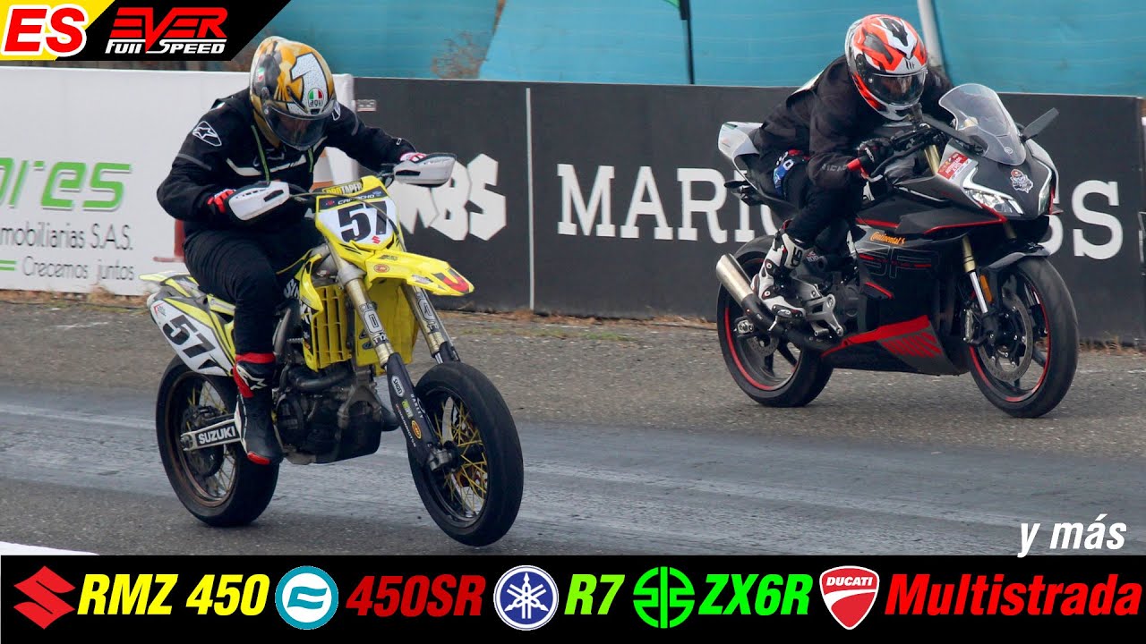 CARRERAS de Motos 12s: CFMoto 450SR 🆚MRZ 450 🆚CBR650R 🆚Ninja ZX6R 🆚Multistrada... Copa Carnaval 2024