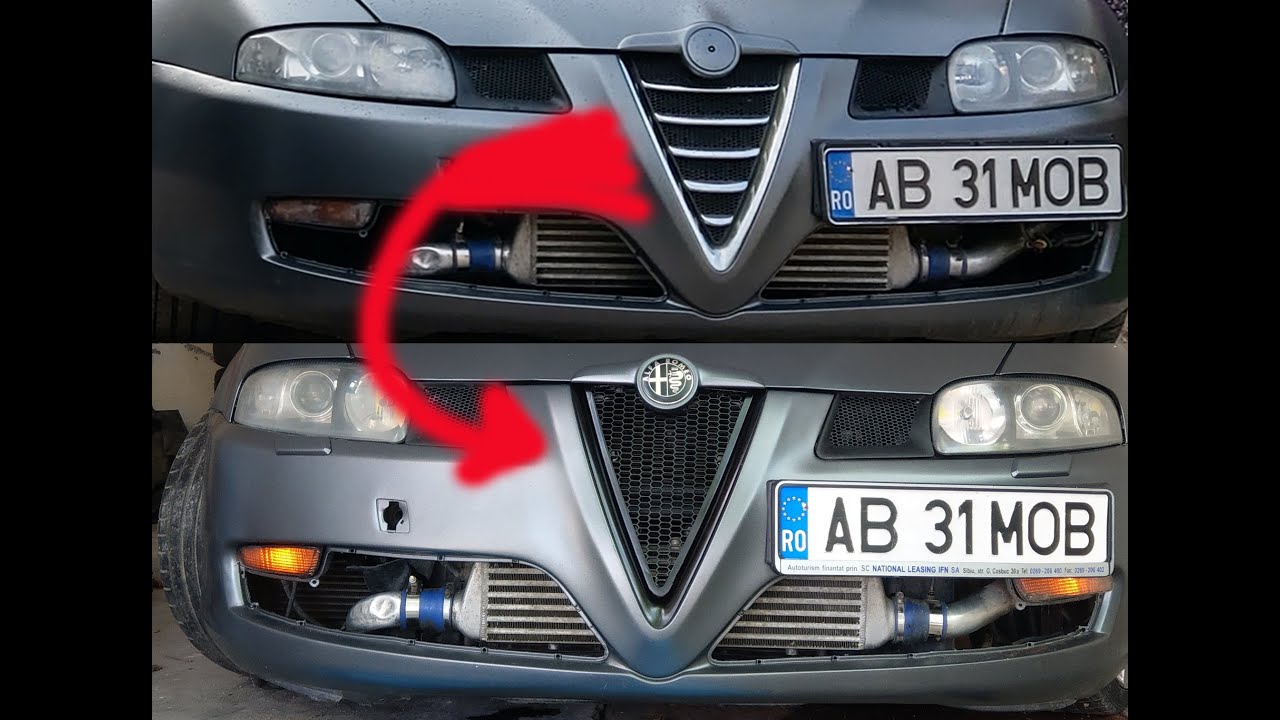 DIY Front grille upgrade with DeChrome / Modificare grila si eliminare crom Alfa Romeo GT