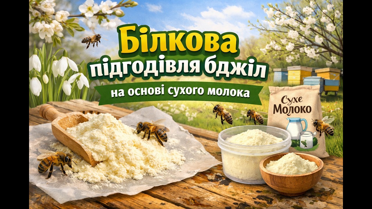 Білкова підгодівля бджіл на основі сухого молока