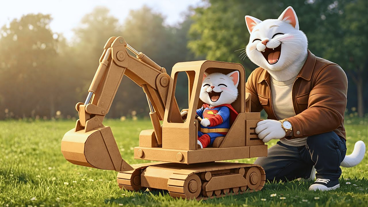 Kitten Was Teased for Playing With a Cardboard Digger —  The Ending Is Heartwarming | AI Cat Story