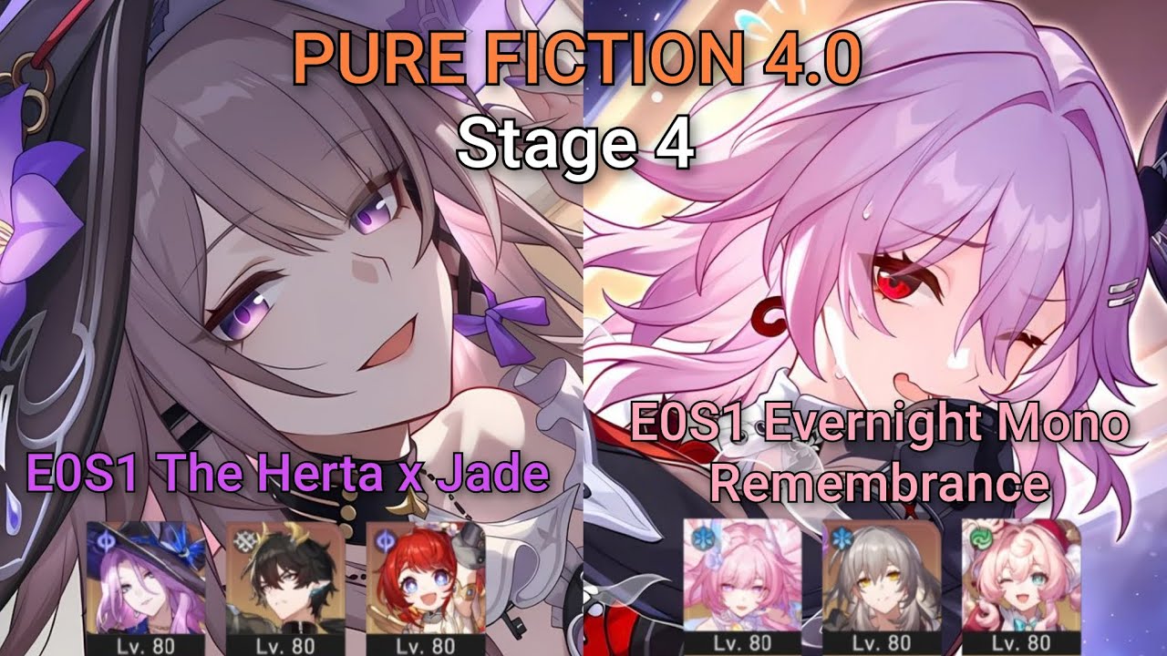 PURE FICTION 4 v4.0 | E0S2 The Herta x Jade & E0S1 Evernight Mono Remembrance | HSR