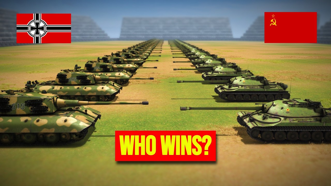 When E-100 Meets IS-7 – 24 vs 24 Heavy Tank War