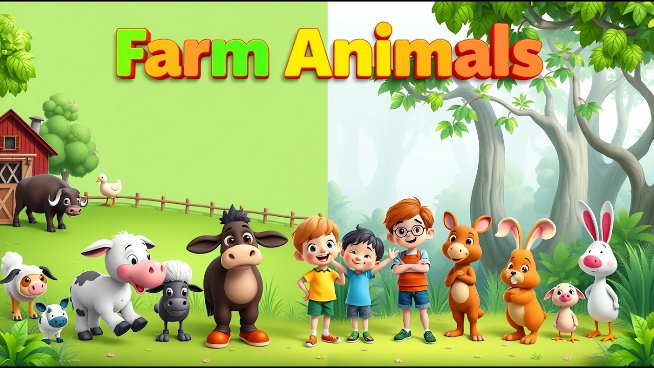 FARM ANIMALS NAME FOR KIDS #funstorytamil  #kidsstories #quizgames