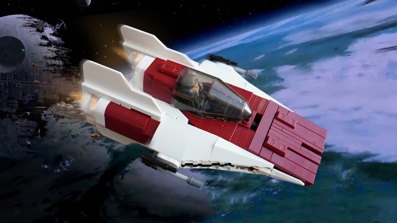 Skala minifigurek LEGO Star Wars A-Wing Interceptor MOC