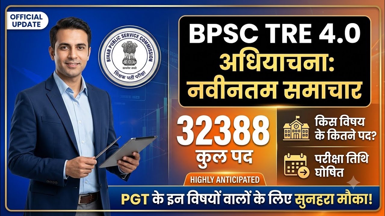BPSC TRE 4 SUBJECT WISE SEAT|किस विषय में कितने पद|परीक्षा तिथि घोषित|BPSC TRE 4 NOTIFICATION|TRE 4
